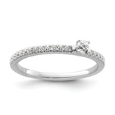 Two Promises 14k White Gold 1/4 carat Lab Grown Diamond VS/SI+ G+ Complete Promise Band
