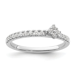Two Promises 14k White Gold 1/4 carat Lab Grown Diamond VS/SI+ G+ Complete Promise Band