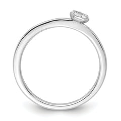 Two Promises 14k White Gold 1/15 carat Lab Grown Diamond VS/SI+ G+ Complete Promise Band