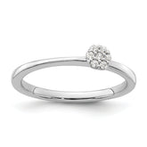 Two Promises 14k White Gold 1/15 carat Lab Grown Diamond VS/SI+ G+ Complete Promise Band