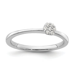 Two Promises 14k White Gold 1/15 carat Lab Grown Diamond VS/SI+ G+ Complete Promise Band