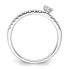 Two Promises 14k White Gold 1/4 carat Lab Grown Diamond VS/SI+ G+ Complete Promise Band