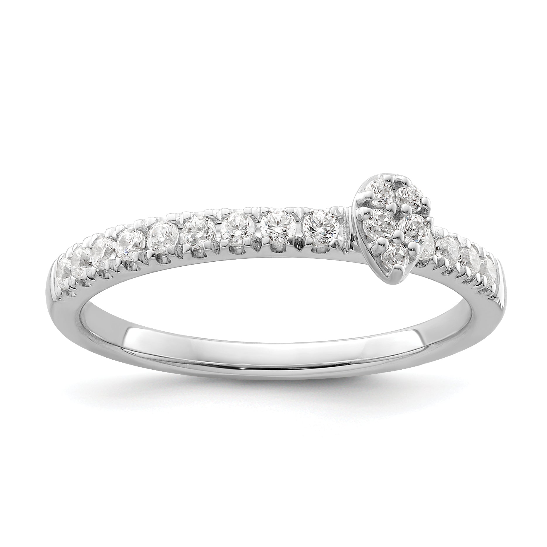 Two Promises 14k White Gold 1/4 carat Lab Grown Diamond VS/SI+ G+ Complete Promise Band