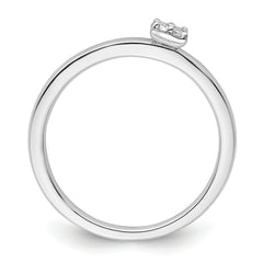 Two Promises 14k White Gold 1/20 carat Lab Grown Diamond VS/SI+ G+ Complete Promise Band