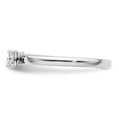 Two Promises 14k White Gold 1/20 carat Lab Grown Diamond VS/SI+ G+ Complete Promise Band