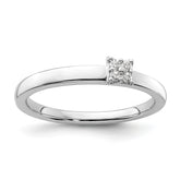 Two Promises 14k White Gold 1/20 carat Lab Grown Diamond VS/SI+ G+ Complete Promise Band