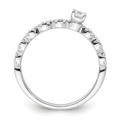 Two Promises 14k White Gold 3/8 carat Lab Grown Diamond VS/SI+ G+ Complete Promise Band