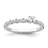 Two Promises 14k White Gold 3/8 carat Lab Grown Diamond VS/SI+ G+ Complete Promise Band