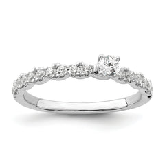 Two Promises 14k White Gold 3/8 carat Lab Grown Diamond VS/SI+ G+ Complete Promise Band