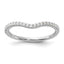 14k White Gold 1/6 carat Lab Grown Diamond VS+ F+ Complete Contoured Wedding Band