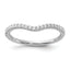 14k White Gold 1/6 carat Lab Grown Diamond VS+ F+ Complete Contoured Wedding Band
