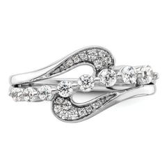 14k White Gold 1/2 carat Lab Grown Diamond VS/SI+ G+ Complete Fashion Ring