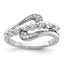 14k White Gold 1/2 carat Lab Grown Diamond VS/SI+ G+ Complete Fashion Ring