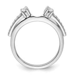 14k White Gold 1/2 carat Lab Grown Diamond VS/SI+ G+ Complete Ring Wrap