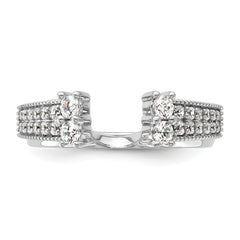 14k White Gold 1/2 carat Lab Grown Diamond VS/SI+ G+ Complete Ring Wrap