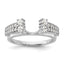 14k White Gold 1/2 carat Lab Grown Diamond VS/SI+ G+ Complete Ring Wrap