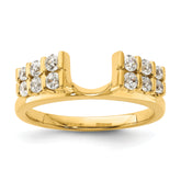 14k 1/2 carat Lab Grown Diamond VS/SI+ G+ Complete Ring Wrap