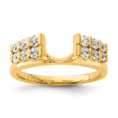 14k 1/2 carat Lab Grown Diamond VS/SI+ G+ Complete Ring Wrap