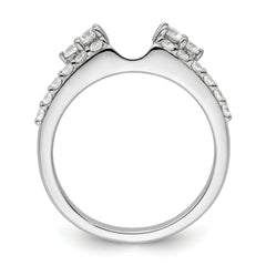 14k White Gold 1/2 carat Lab Grown Diamond VS/SI+ G+ Complete Ring Wrap