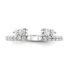 14k White Gold 1/2 carat Lab Grown Diamond VS/SI+ G+ Complete Ring Wrap