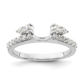 14k White Gold 1/2 carat Lab Grown Diamond VS/SI+ G+ Complete Ring Wrap