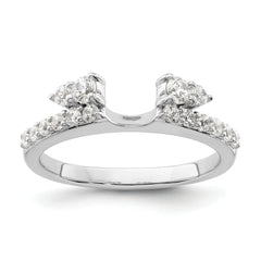 14k White Gold 1/2 carat Lab Grown Diamond VS/SI+ G+ Complete Ring Wrap