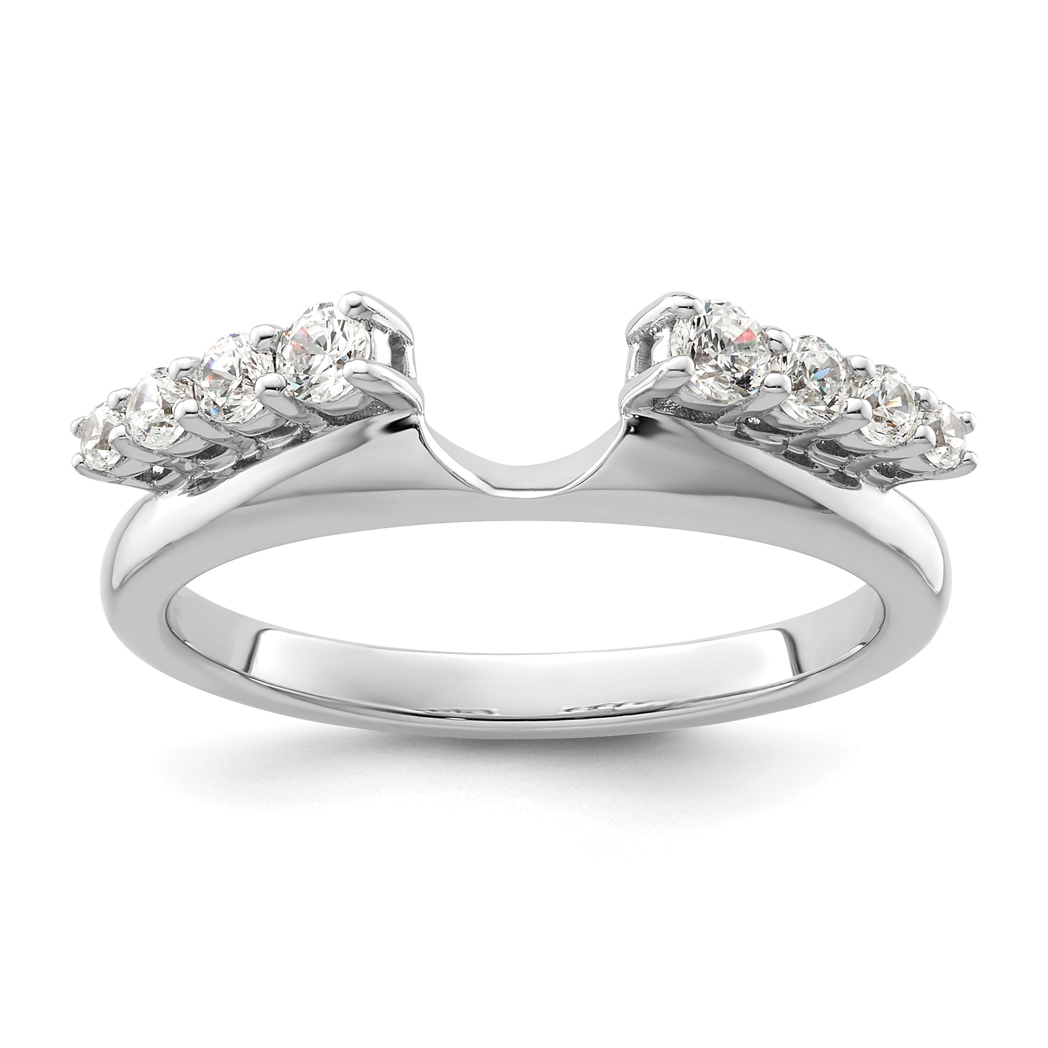 14K White Gold Lab Grown VS/SI+ G+ Dia Ring Wrap