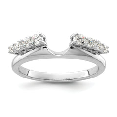 14K White Gold Lab Grown VS/SI+ G+ Dia Ring Wrap