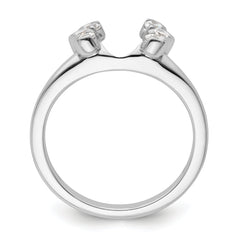 14K White Gold Lab Grown VS/SI+ G+ Dia Ring Wrap