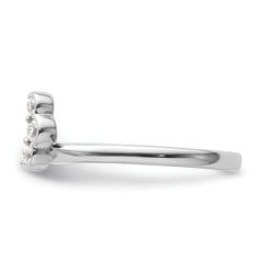 14K White Gold Lab Grown VS/SI+ G+ Dia Ring Wrap