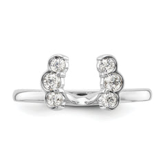 14K White Gold Lab Grown VS/SI+ G+ Dia Ring Wrap