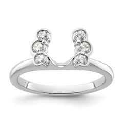 14K White Gold Lab Grown VS/SI+ G+ Dia Ring Wrap