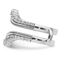 14k White Gold 1 1/8 carat Lab Grown Diamond VS/SI+ G+ Complete Ring Guard