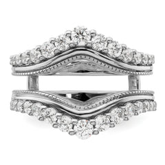 14k White Gold 1 1/8 carat Lab Grown Diamond VS/SI+ G+ Complete Ring Guard