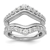 14k White Gold 1 1/8 carat Lab Grown Diamond VS/SI+ G+ Complete Ring Guard