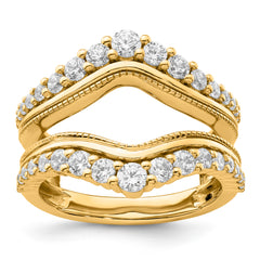 14k 1 1/8 carat Lab Grown Diamond VS/SI+ G+ Complete Ring Guard