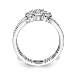 14k White Gold 1 carat Lab Grown Diamond VS/SI+ G+ Complete Ring Guard