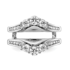 14k White Gold 1 carat Lab Grown Diamond VS/SI+ G+ Complete Ring Guard