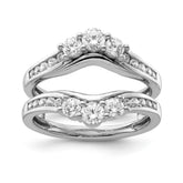 14k White Gold 1 carat Lab Grown Diamond VS/SI+ G+ Complete Ring Guard
