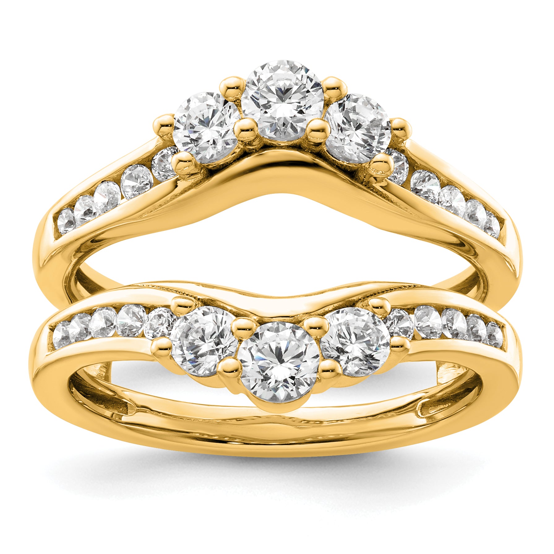 14k 1 carat Lab Grown Diamond VS/SI+ G+ Complete Ring Guard