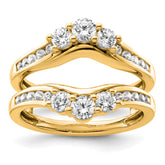 14k 1 carat Lab Grown Diamond VS/SI+ G+ Complete Ring Guard