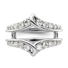 14k White Gold 3/4 carat Lab Grown Diamond VS/SI+ G+ Complete Ring Guard