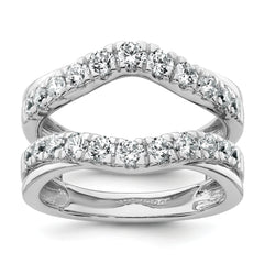 14k White Gold 1 1/5 carat Lab Grown Diamond VS/SI+ G+ Complete Ring Guard