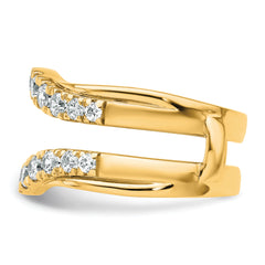 14k 1 1/5 carat Lab Grown Diamond VS/SI+ G+ Complete Ring Guard