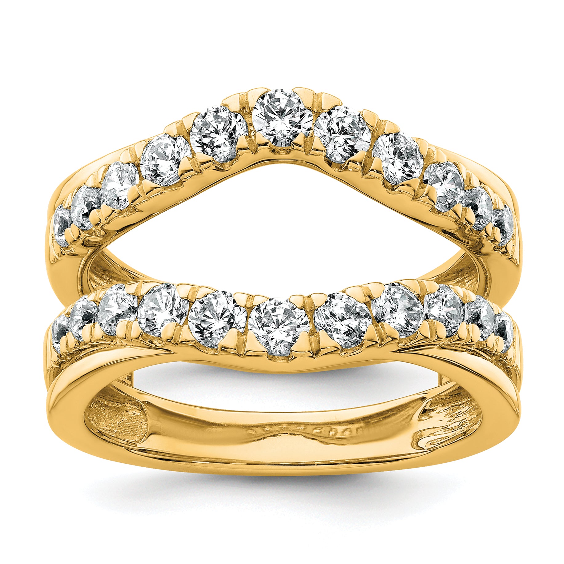 14k 1 1/5 carat Lab Grown Diamond VS/SI+ G+ Complete Ring Guard