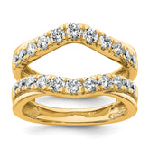 14k 1 1/5 carat Lab Grown Diamond VS/SI+ G+ Complete Ring Guard