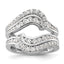 14k White Gold 1 1/5 carat Lab Grown Diamond VS/SI+ G+ Complete Double Row Ring Guard