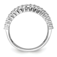 14k White Gold 1 1/2 carat Lab Grown Diamond VS/SI+ G+ Complete Fashion Band