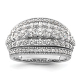 14k White Gold 1 1/2 carat Lab Grown Diamond VS/SI+ G+ Complete Fashion Ring