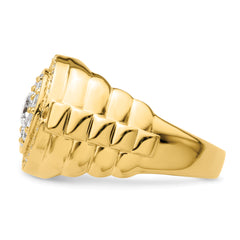 10k 1 1/5 carat Lab Grown Diamond VS/SI+ G+ Complete Men's Cluster Ring